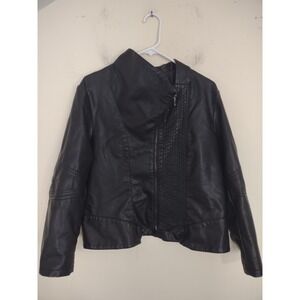 Signature Studio Vegan Leather Motto Jacket XL Punk Grunge Motorcyclecore